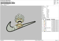 Swoosh Luffy002 Embroidery File 6 sizes