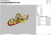 Swoosh Rengoku K Embroidery File 6 sizes