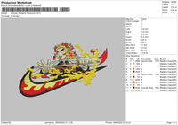 Swoosh Rengoku K Embroidery File 6 sizes