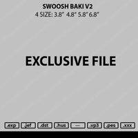 Swoosh Baki V2 Embroidery File 4 sizes