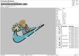 Swoosh Dragon Ball Z Embroidery File 4 size