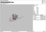 Swoosh Gengar V3 Embroidery File 6 sizes