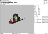 Swoosh Itachi Uciha Embroidery File 4 size