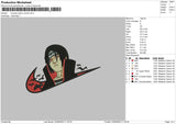 Swoosh Itachi Uciha Embroidery File 4 size