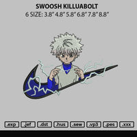 Swoosh Killuabolt Embroidery File 6 sizes