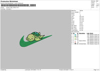 Swoosh Little Turtles Embroidery File 4 size