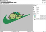 Swoosh Little Turtles Embroidery File 4 size