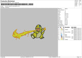 Swoosh Pokemon Charmander Embroidery File 6 sizes