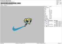 Swoosh PPFG Bubble Embroidery File 4 Sizes