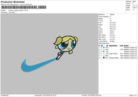 Swoosh PPFG Bubble Embroidery File 4 Sizes