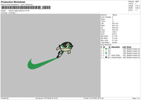 Swoosh PPFG Buttercup Embroidery File 6 sizes