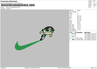 Swoosh PPFG Buttercup Embroidery File 6 sizes