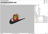 Swoosh Simba 002 Embroidery File 6 sizes