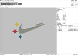 Swoosh Steelers Embroidery File 4 size