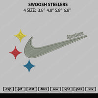 Swoosh Steelers Embroidery File 4 size