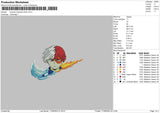 Swoosh Todoroki Shoto Embroidery File 4 size