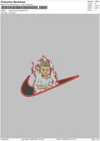 Swoosh Anime 250922 Embroidery File 5 sizes