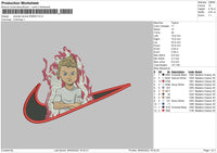 Swoosh Anime 250922 Embroidery File 5 sizes