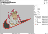 Swoosh Anime 250922 Embroidery File 5 sizes