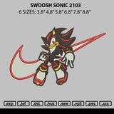 Swoosh Sonic 2301 Embroidery File 6 sizes