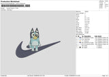 Swoosh Dog 03 Embroidery File 6 sizes