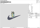 Swoosh Dog 02 Embroidery File 6 sizes