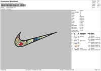 Swoosh Boogy Embroidery File 5 sizes