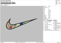 Swoosh Boogy Embroidery File 5 sizes