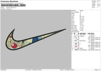 Swoosh Boogy Embroidery File 5 sizes