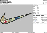 Swoosh Boogy Embroidery File 5 sizes