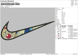Swoosh Boogy Embroidery File 5 sizes