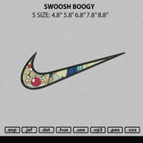 Swoosh Boogy Embroidery File 5 sizes