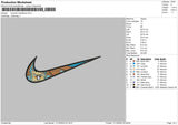 Swoosh Cuttyflame Embroidery File 5 sizes