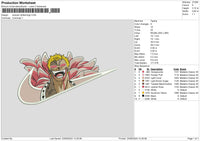 Swoosh Doflamingo Embroidery File 6 sizes