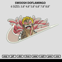 Swoosh Doflamingo Embroidery File 6 sizes