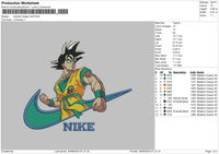 Swoosh Goku 2908 Embroidery File 6 sizes