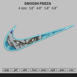 Swoosh Frieza Embroidery File 4 size