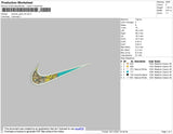 Swoosh Goku V6 Embroidery File 4 size