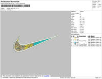 Swoosh Goku V6 Embroidery File 4 size