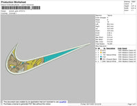 Swoosh Goku V6 Embroidery File 4 size
