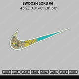 Swoosh Goku V6 Embroidery File 4 size