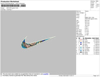 Swoosh Goku V2 Embroidery File 4 size