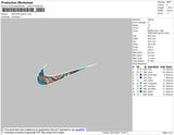 Swoosh Goku V2 Embroidery File 4 size