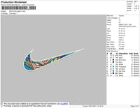 Swoosh Goku V2 Embroidery File 4 size