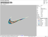 Swoosh Goku V2 Embroidery File 4 size