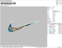 Swoosh Goku V2 Embroidery File 4 size