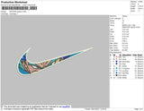 Swoosh Goku V2 Embroidery File 4 size