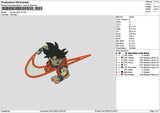 Swoosh Goku 25 Embroidery File 6 sizes