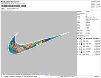 Swoosh Goku V2 Embroidery File 4 size