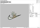 Swoosh Goku V5 Embroidery File 5 sizes